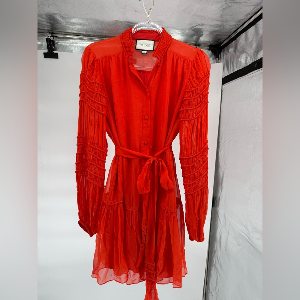 Alexis Vibrant Red Long Sleeve Dress